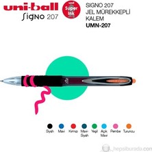 Uni-ball Signo 207 Jel Mürekkepli Kalem (UMN-207) 0,7 mm Uç Kalınlığı Siyah Renkli Ekonomik Kalem