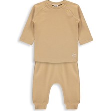Civil Baby Yıldız Nakışlı 3-18 Ay Takım - Kahverengi