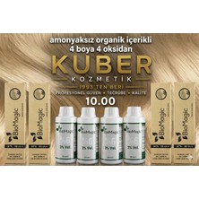 10.00 Açık Sarı Biomagic Organik İçerikli Amonyaksız Kalıcı  Saç Boyası (4 Boya +4 Oksidan)