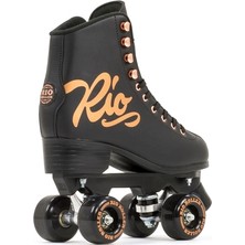 RİO ROLLER Rıo Roller 360 Rose Black Quadro Paten Kadınlar İçin 4 Tekerlekli Siyah Renkli Yastıklı Yapı