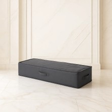 IKEA Gri Bölmeli Saklama Kutusu Hurç 90 x 30 x 15 cm Polyester Kumaş Dokuması ile Pratik Depolama