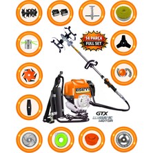 EISENN German BP 454 Sırt Tipi 14 Parça Set Ot Çim Biçme Tırpanı+Toprak Eşeleme + Akrobat Çapa +Çelik Fırça