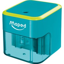 Maped Turbo Twist Tek Delikli Kalemtraş 2.0 Pilli Mavi Renkli 1 Adet Pratik Kullanım