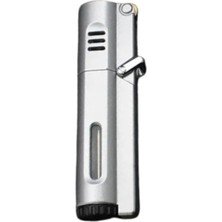 Premium Quality Premiumquality Gümüş 3 Torch Pürmüz Metal Puro Çakmağı