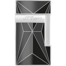 S.T. Dupont Slimmy Fire x Siyah-Krom Puro Çakmağı 28070 - TR7392