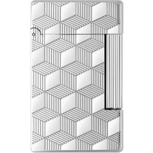 S.T. Dupont Initial Guilloche Gümüş Düz Işlemeli Puro Çakmağı 20840 - TR7474