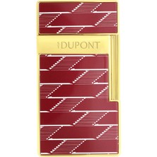 S.t. Dupont Lacquered Biggy Monogram Kırmızı Puro Çakmağı 25078 - TR8433
