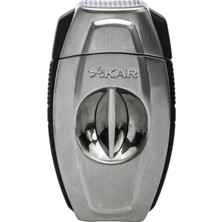 Xikar Flip Dual Gümüş V & Düz Puro Makası Kesici - TR9307