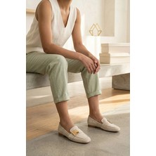 Stilbagshoes Paula Yan Toka Detaylı Kadın Babet Bej