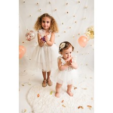 Hause Kids 2-5 Yaş Angel Dream Gırl Kız Çocuk Elbise-Latte
