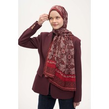 Silk Home Urban Hours Luvia Bordo Mayda Şal 190X70