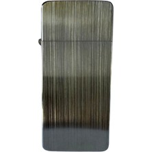 Premium Quality Premiumquality Fırçalı Gümüş Metal Benzinli Çakmak