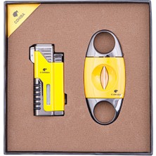 Cohiba Çakmak Kesici Ikili Sarı - Siyah Puro Seti - TR8381