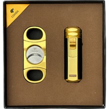 Cohiba Çakmak Kesici Gold Puro Seti - TR8310