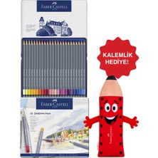 Faber-Castell Goldfaber Aquarell Kuru Boya Kalemi,48 Renk,şık Metal Kutu,canlı ve Parlak Renkler,kalemlik Hediyeli