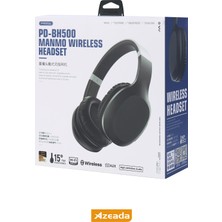 Jopus Android ve Ios Uyumlu Bluetooth Kafa Üstü Kulaklık - 12 Saat Müzik 15 Saat Konuşma Süres Siyah BH500
