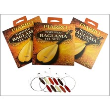 Piarro Topuzlu Profesyonel Kısa Sap Bağlama Tel Seti 0,18 ( 3 Paket )