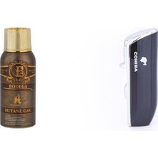 Cohiba Siyah Üç Torch Çakmak ve Bodega Premium Gazli Bütan Gaz 100ML Seti - CHBBDG100