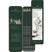 Faber-Castell 9000 6'lı Dereceli Kalem Seti Su Bazlı Vernik Kaplama ile Kaliteli Yazım