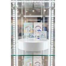 Miniso Sanrio Lisanslı Cinnamoroll Cam Bardak 420 ml – Renkli Saplı Şeffaf Tasarım