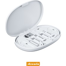 Jopus Telefon Standlı 6’sı1 Arada 60W Şarj ve Veri Kablo Seti – Seyahat Kablo Seti -Beyaz AZ-B01TH