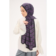 Silk Home Urban Hours Blok Desen Dumanlı Siyah Mayda Şal 190X70