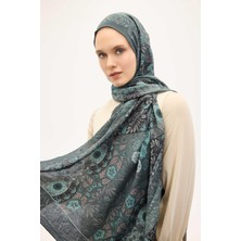 Silk Home Urban Hours Floral Motif Desen Patina Yeşili Mayda Şal 190X70