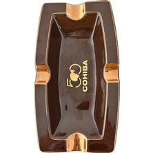 Cohiba 50. Yıl Kahverengi Porselen Dörtlü Puro Küllüğü - TR8260