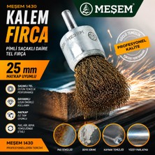 Kalem Fıçra Pimli Saçaklı Daire Kalem Tel Fırça 25 mm Matkap Uyumlu Kod: Meşem 1430