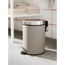 IKEA 2'li Banyo Seti - Banyo Çöp Kutusu / Kovası 3 Lt ve Tuvalet Fırçası 38CM - Bej