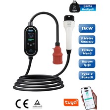 Hims 11KW Ev Tipi Taşınabilir Elektrikli Araç Şarj İstasyonu HCTK-11-PS-S