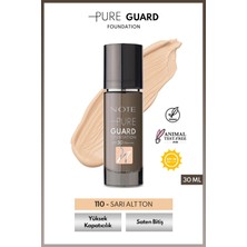 Note Cosmetics Note Pure Guard Foundation 110 Pure Beige Spf 50 Yoğun Kapatıcı Saten Bitişli Fondöten