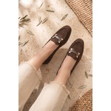 Stilbagshoes Wendi Ithal Toka Detaylı Kadın Günlük Ayakkabı Kahve