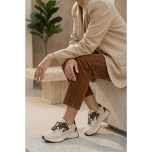 Stilbagshoes Fran Ithal Taban Kadın Spor Ayakkabı Bej Kahve