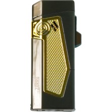 Zorro 4 Torch Pürmüz Gunmetal-Sarı Metal Puro Çakmağı - TRM1013