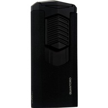 Quantoro 3 Torch Pürmüz Siyah Metal Puro Çakmağı - TRZ1006