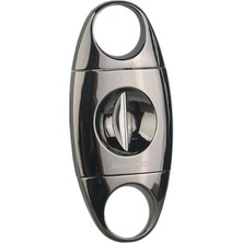 Quantoro Gunmetal Metal V-Cut Puro Makası Kesici - TRZ2001