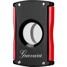 Guevara Kırmızı-Siyah Metal Puro Makası Kesici - TR7754