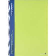 Morning Glory 5000 Trendy Çizgili Defter 25,6X18,4 cm Nane 10250-84484