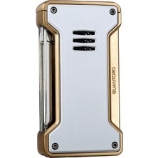 Quantoro Tek Torch Pürmüz Beyaz-Gold Metal Puro Çakmağı - TRZ1019
