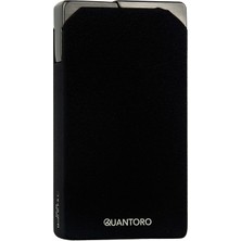 Quantoro Çift Torch Pürmüz Delicili Mat Siyah Metal Puro Çakmağı - TRZ1191