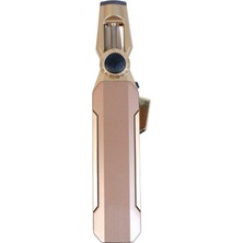 Parmida Tek Torch Pürmüz Oynar Başlıklı Gold Masa Tipi Metal Puro Çakmağı - TR9243