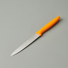 Pirge Dişli Sebze Bıçağı - Turuncu - 12 cm
