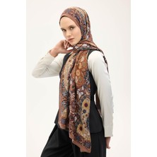 Silk Home Urban Hours Floral Motif Desen Sütlü Kahve Mayda Şal 190X70
