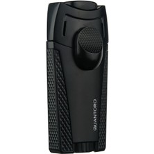 Quantoro 2 Torch Pürmüz Siyah Metal Puro Çakmağı - TRZ1037
