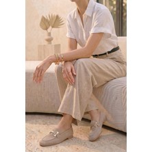 Stilbagshoes Wendi Ithal Toka Detaylı Kadın Günlük Ayakkabı Vizon