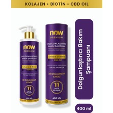 Now International Now Premium Dolgunlaştırıcı Dökülme Karşıtı Şampuan 400 ml – Ekstra Hacim Veren Kolajen, Biotin & C B D Oil İçerikli