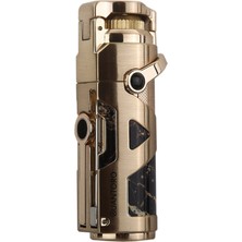 Quantoro Tek Torch Pürmüz Delicili/iğneli Gold Metal Puro Çakmağı - TRZ1178