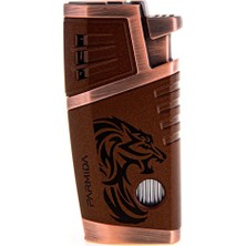 Parmida 2 Torch Pürmüz Bronz Desenli Puro Çakmağı - TR3531