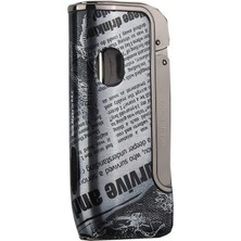 Quantoro Tek Torch Pürmüz Delicili Gazete Desenli Metal Puro Çakmağı - TRZ1161